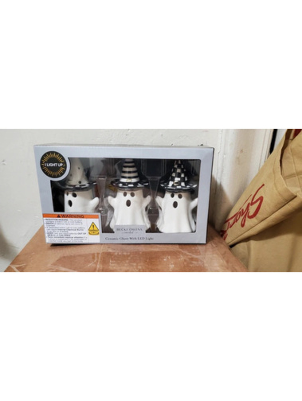 Becki Owens Essentials Ceramic Ghost With LED Light (3-Piece Set)